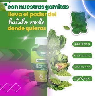 GREEN FIT GOMITAS FUNCIONALES DE JUGO VERDE CON VITAMINAS